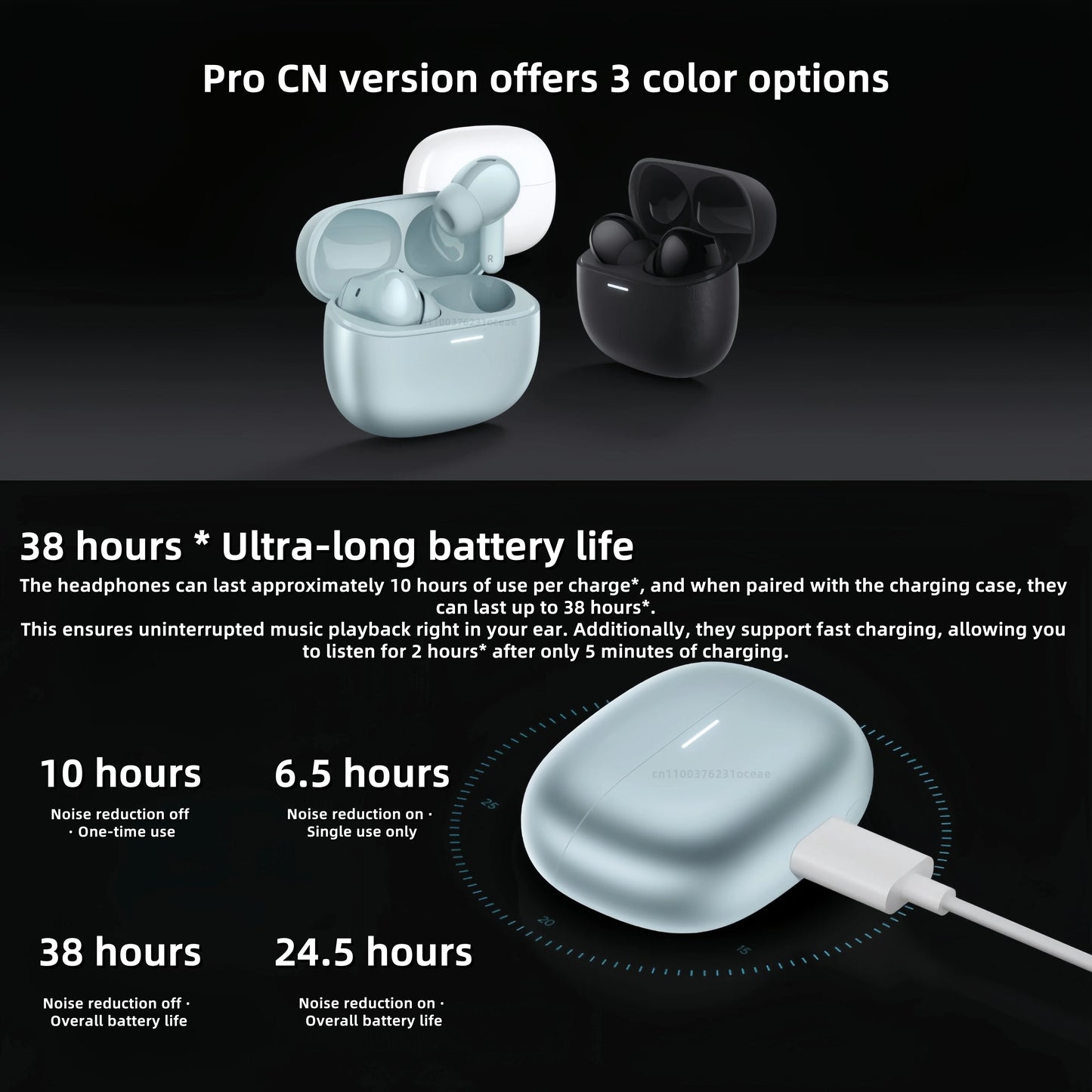 Xiaomi Redmi Buds 5 Pro Noise Cancelling Bluetooth TWS Earphone 40H Battery Life Call Anti Wind Noise Xiaomi Earbud JM