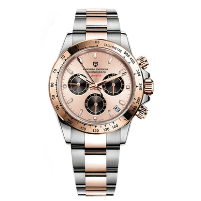 PAGANI DESIGN 2023 New Black Mens Watches Brand Luxury Quartz Watch For Men Chronograph Sports Waterproof Luminous Reloj Hombre