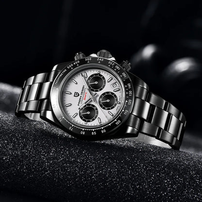 PAGANI DESIGN 2023 New Black Mens Watches Brand Luxury Quartz Watch For Men Chronograph Sports Waterproof Luminous Reloj Hombre