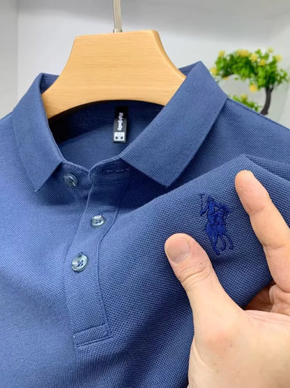 Cotton Breathable Short Sleeve T-shirt Men Luxury Brand Embroidery Loose Relaxed Summer Fashion Business Paul POLO Shir