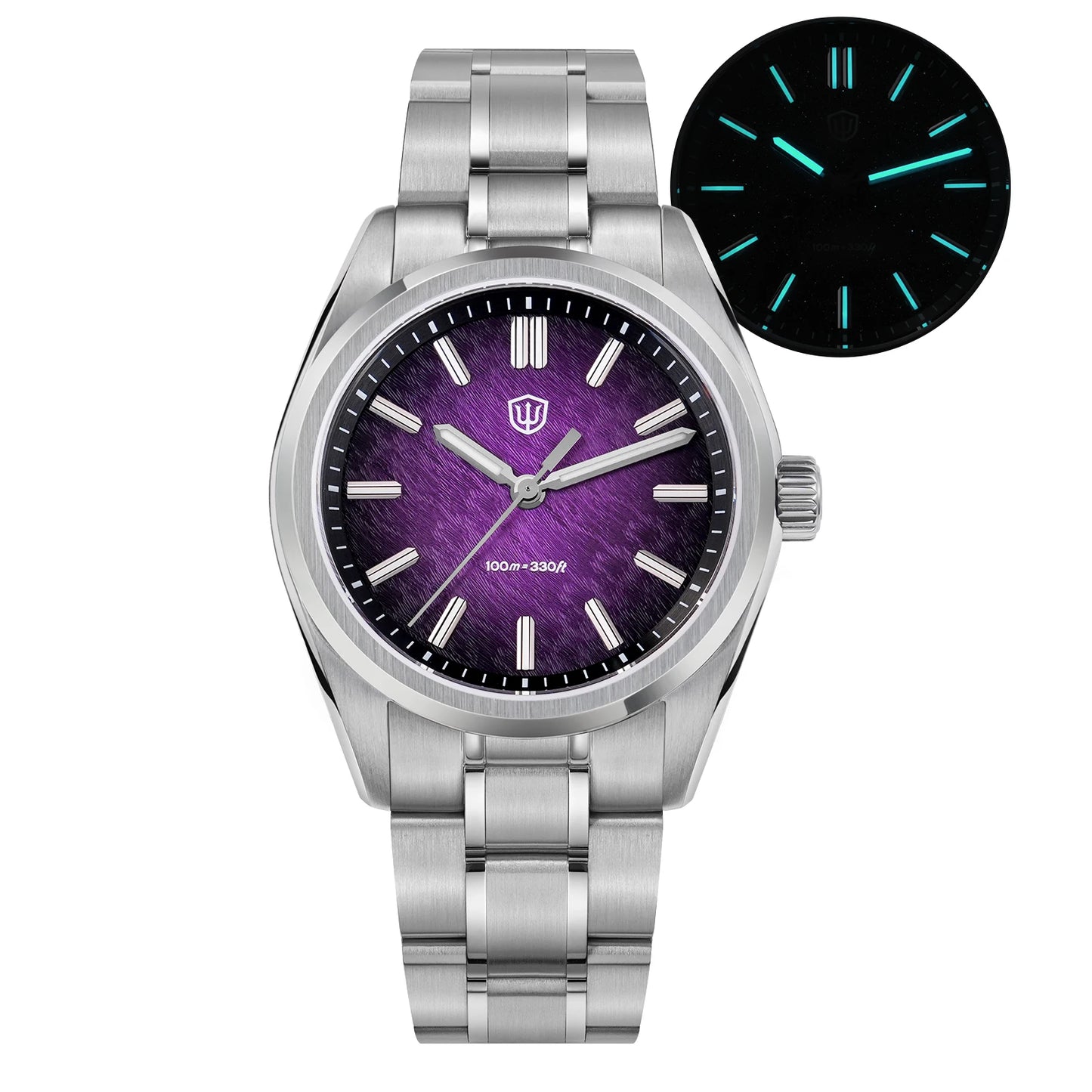 Watchdives WD0003B ‌Aventurine Dial Watch VH31 Quartz Movement Sapphire Crystal BGW9 Luminous 100m Waterproof 36mm Vintage Watch