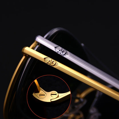 AO Sunglasses Polarized Lens Man Woman USA Army Military Aviation Pilot Sunglasses Luxury Brand Retro Titanium Frames
